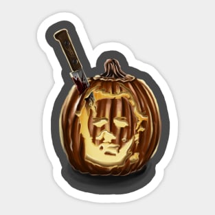 Michael myers pumpkin Sticker